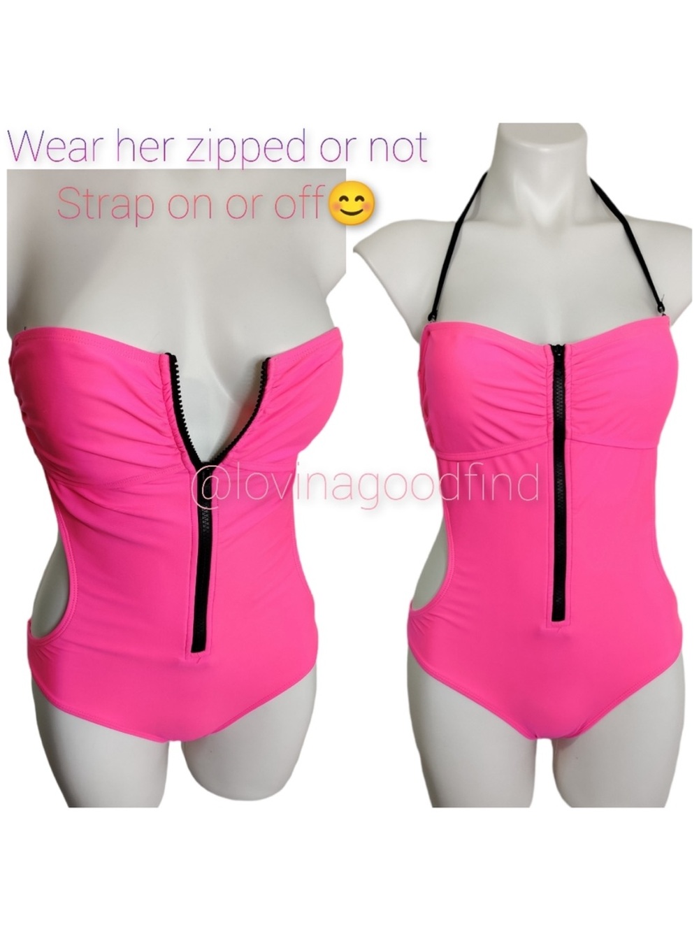 Freestyle Revolution Pink Monokini Swimsuit EUC sz M - Picture 2 of 8